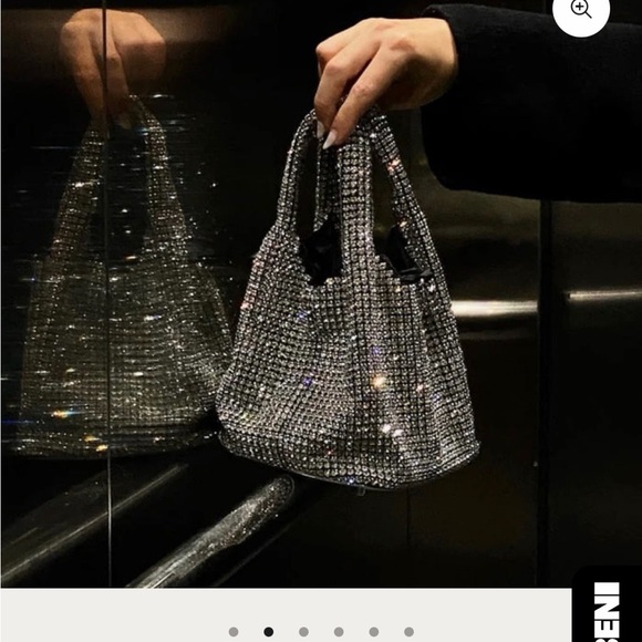 Giarite Brilly Silver Rhinestone Mini Bag